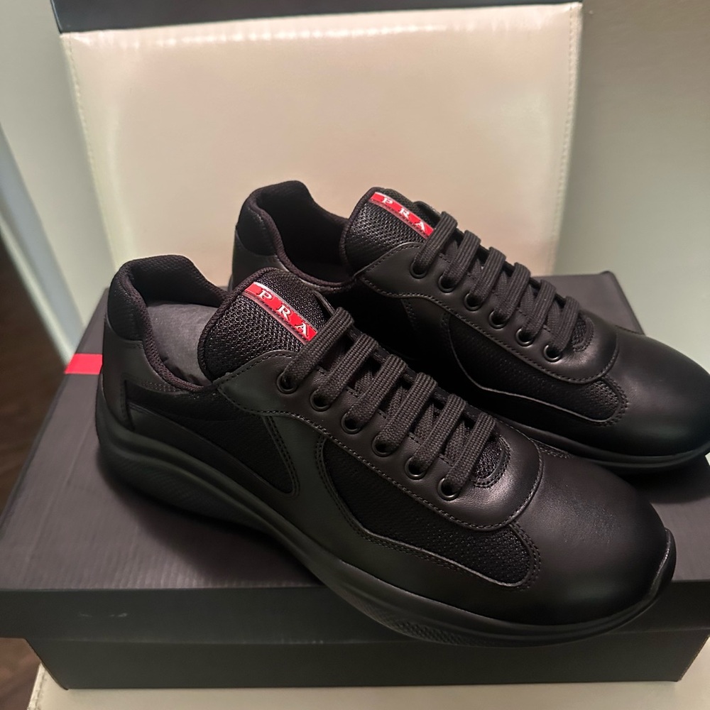Prada Men's Black America’s Cup Sneakers